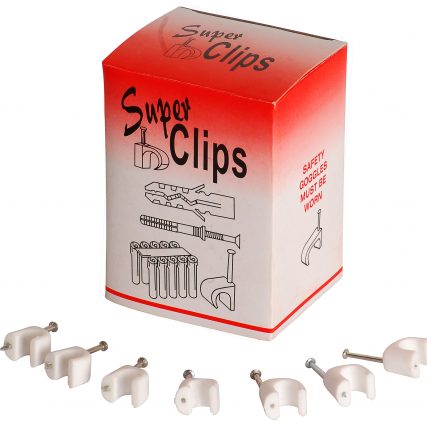 CABLE CLIPS 7MM WHITE X 100