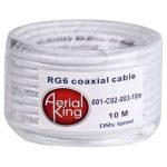 CABLE RG6 WHITE (10MT) 64 BRAID