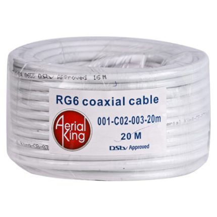 CABLE RG6 WHITE (20MT) 64 BRAID