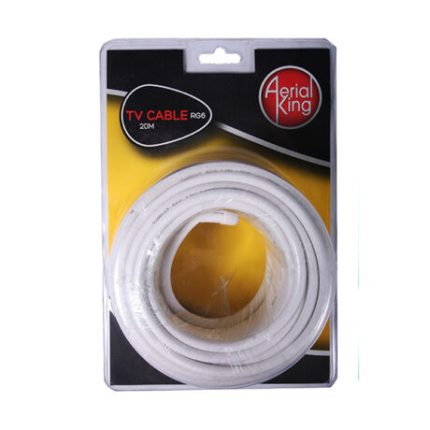 CABLE RG6 WHITE (20MT)(RETAIL)