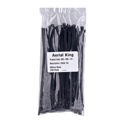 CABLE TIE 205MM BLACK (100/PACK)