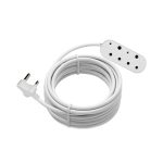 10m 1mm Side by Side White Extension Cord 10A