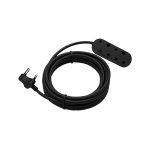 3m 1mm Side by Side Black Extension Cord 10A