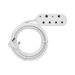 3m 1mm Side by Side White Extension Cord 10A - Image 2