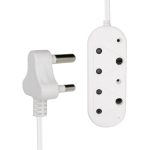 3m 1.5mm Side by Side White Extension Cord 16A - Image 3