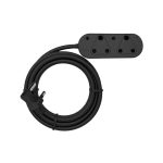 5m 1mm Side by Side Black Extension Cord 10A - Image 2