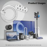 5m 1.5mm Side by Side White Extension Cord 16A - Image 3